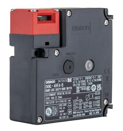 D4NL-4HFA-B Omron D4NL Solenoid Interlock Switch, Power to Unlock, 24 V dc, 3NC + 2NC, D4NL