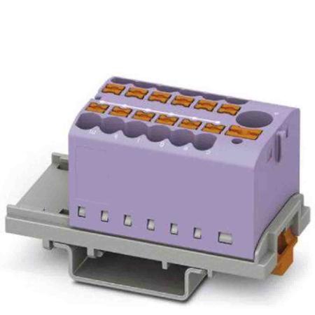 3273104 Phoenix Contact Distribution Block, 13 Way, 4mm², 24A, 690 V, Violet