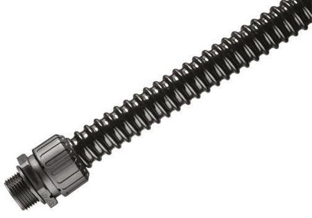 XF40-5M Adaptaflex XF Xtraflex PVCu Spiral Coated PVC Extra Flexible Conduit Black 40mm IP65 5m