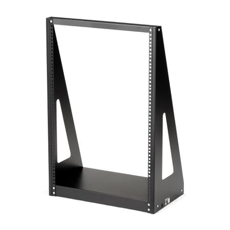2POSTRACK16 16U Server Rack With Steel 2-Post Frame in Black
