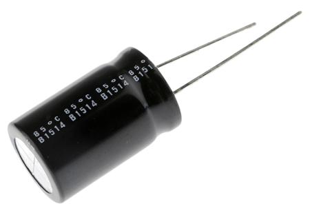 UVR1J102MHD Nichicon 1000μF Aluminium Electrolytic Capacitor 63V dc, Radial, Through Hole -