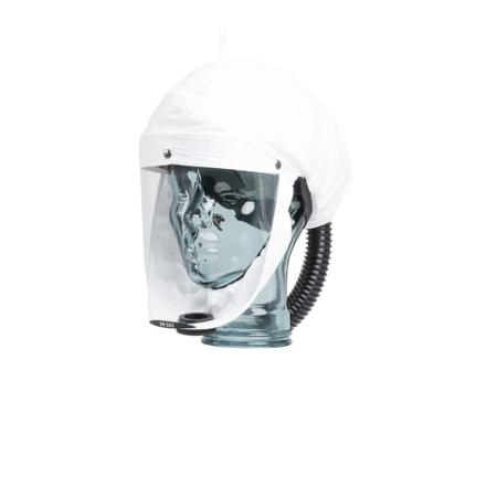 H06-5112 Sundstrom  White PETG, Polypropylene Coated Non-Woven Polypropylene Protective Hood