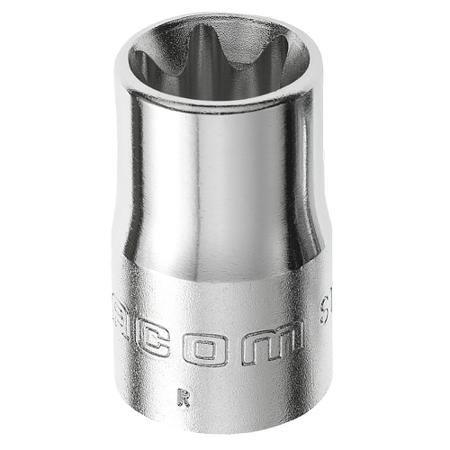 STX.16 Facom 1/2 in Drive E16 Standard Socket, Torx, 37 mm Overall Length