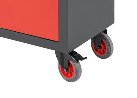 255-5031 RS PRO 6 drawer Steel Wheeled Tool Chest, 997mm x 450mm x 1085mm