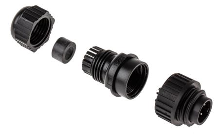 934126100-CA-6-LS Hirschmann Cable Mount Connector, 7 Contacts, M22 Connector