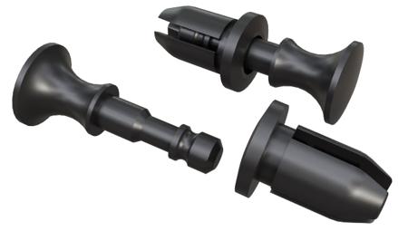 304-164 RS PRO Nylon Rivet Set Rivet, 6.35mm