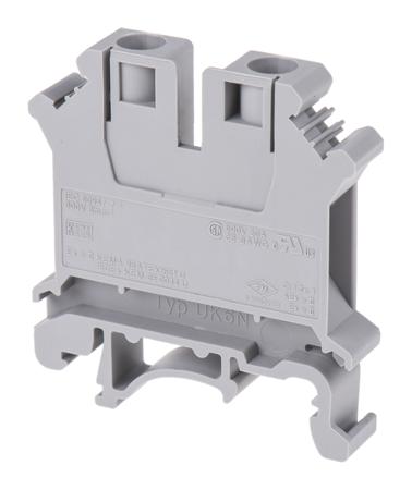 3004524 Phoenix Contact  UK 6 N Series Grey, 0.2 → 6mm², Single-Level, Screw Termination, ATEX