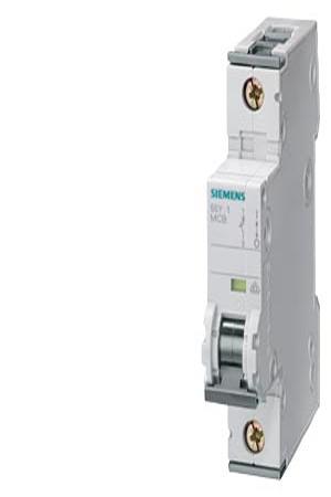 5SY8106-8 Siemens SENTRON 5SY Circuit Breaker, 1P, 6A Curve D, 440V AC, 60V DC, 50 kA Breaking Capacity