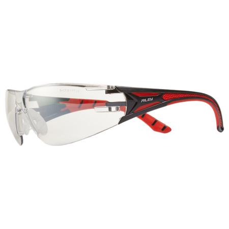 RLY00203 Riley Stream Anti-Mist UV Safety Spectacles, Grey Polycarbonate Lens, Vented