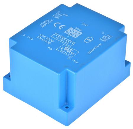 FL-52-24 24V ac 2 Output Through Hole PCB Transformer, 52VA