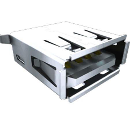 USB-A-S-F-B-SM2-TR Samtec Right Angle, SMT, Socket- 4 Port Type A 2.0 USB Connector