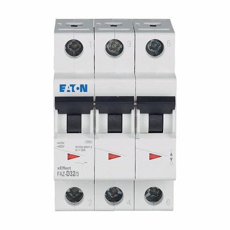 278899-FAZ-D32-3 Eaton xEffect 32A MCB Mini Circuit Breaker3P Curve D, Breaking Capacity 10 kA, 240 → 415V