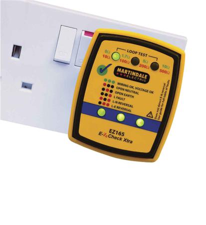 EZ165 Martindale Socket Tester 13A 230V ac Cat II 300 V RS Calibration