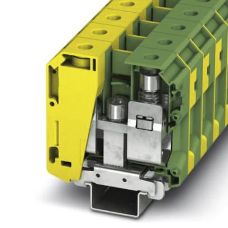 3213141 Phoenix Contact  UKH 70-PE/S Series Green, Yellow, 16 → 70mm², Single-Level, Screw Termination