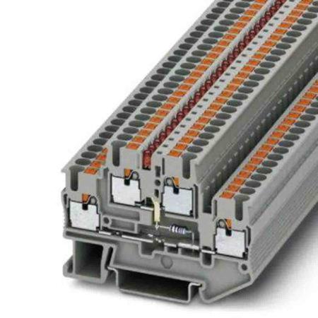 3211469 Phoenix Contact  PTTB Series Grey, Push In Termination