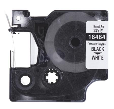 18484 DYMO , 19 mm Black on White Label Printer Tape