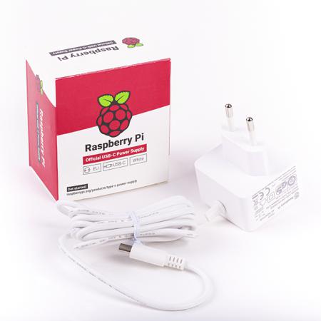 RPI4 PSU EU WHITE BULK Raspberry Pi Power Supply, USB Type C with EU Plug Type, 1.5m