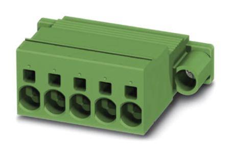 1748985 Phoenix Contact, 7.62mm Pitch, ISPC 5/ 3-STF-7.62, 3 Way, , Pluggable Terminal Block, Inverted Plug, Cable Mount,