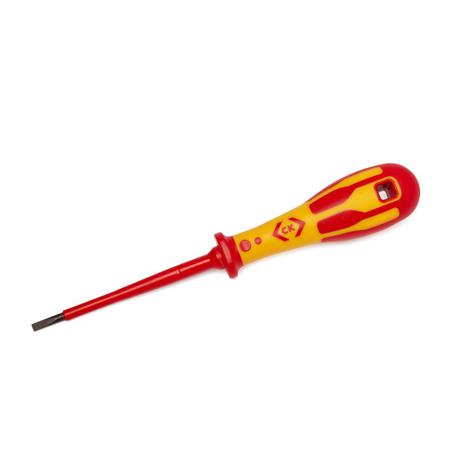 T49144-025 CK Slotted Parallel  Screwdriver, SLP 2.5 Tip, 75 mm Blade, VDE/1000V, 170 mm Overall