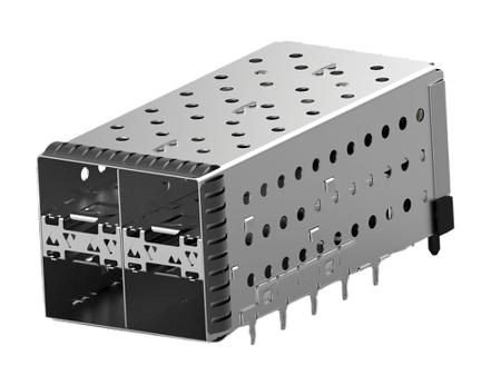 1-2007637-5 TE Connectivity SFP+ Cage Assembly 4-Port 80-Position,