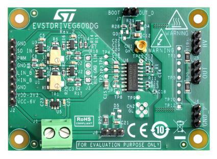 EVSTDRIVEG600DG STMicroelectronics Demonstration Board for STDRIVEG600 Half-Bridge Driver for STDRIVEG600 for STDRIVEG600