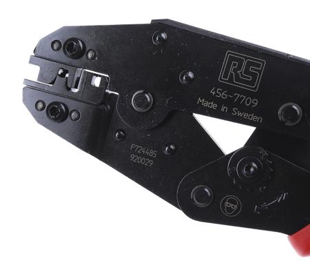 456-7709 RS Pro Ratchet Crimping Tool for Flag Terminal, 1 → 2.5 mm²