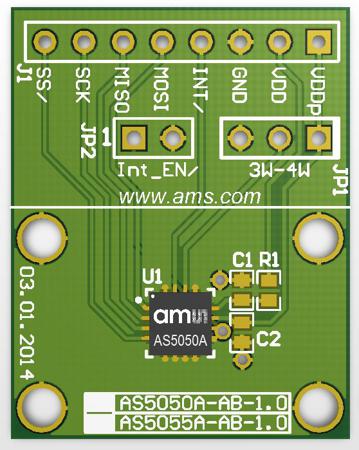 AS5050A-QF_EK_AB ams OSRAM  Rotary Angle Sensor Adapter Board for AS5050A AS5050A