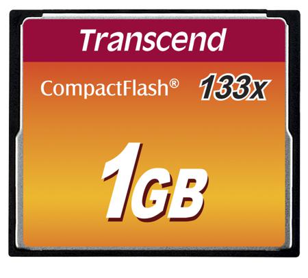 TS1GCF133 Transcend CompactFlash 1 GB MLC Compact Flash Card