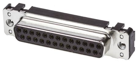 09663117501 HARTING D-Sub Standard 25 Way Through Hole D-sub Connector Socket, 2.76mm Pitch, with M3 Threaded Inserts