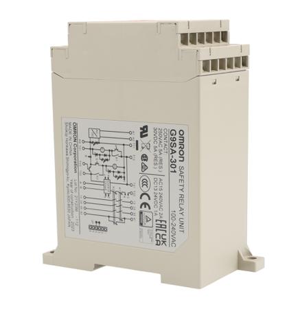 G9SA-301-AC100-240 Omron G9SA 100 → 240 V ac Safety Relay Dual Channel with 1 Safety Contact and 1 Auxilary Contact