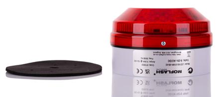 LED195-01WH-SB-02 Moflash LED195 Series Red Multiple Effect Beacon, 8 → 20 V ac/dc, Surface Mount, Wall Mount, LED Bulb, IP65