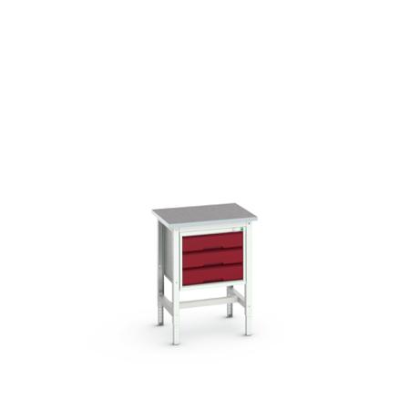 16921603-24 Bott Steel Workbench, 200kg Max Load, Adjustable Height, 930mm x 600mm x 700mm