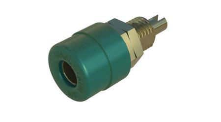 930176704 Hirschmann Test & Measurement, Green 4mm Socket, Gold Plated, 30 V ac, 60 V dc, 32A