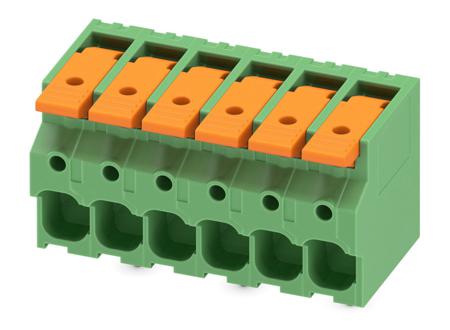1098171 Phoenix Contact 5-ZB, LPT 6/ 6-7 Series PCB Terminal Block, 6-Contact, 7.5mm Pitch, PCB Mount, 1-Row, PCB Termination