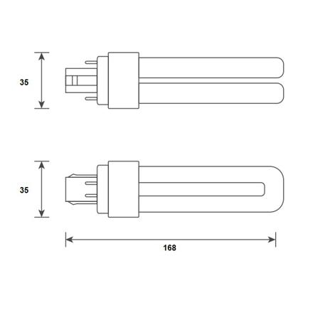 146752 LED PL Glass G24q 9W (26W) 1250lm 830 AC