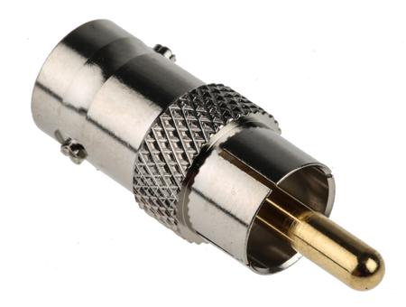 790-2809 RS PRO Straight 75Ω RF Adapter RCA Plug to BNC Socket 250MHz