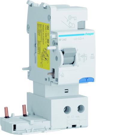 BF242 Hager BF RCD, 40A, 2 Pole, 300mA, Type A-HI, 500V