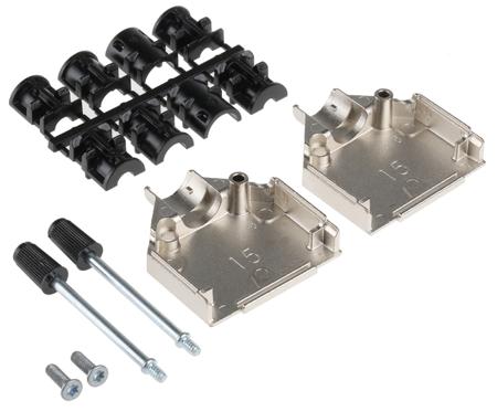 1-1478762-5 TE Connectivity ADK Series Series Zinc D-sub Connector Backshell, 15 Way, Strain Relief