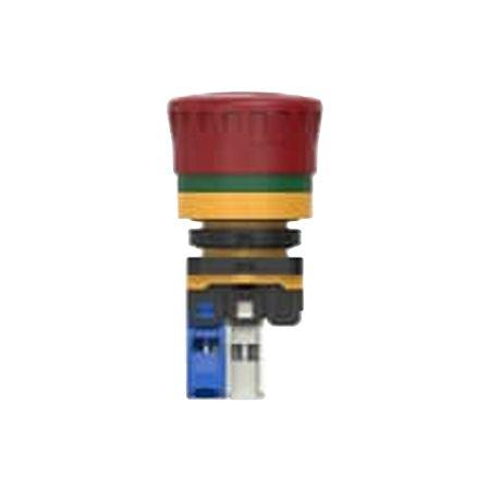 PBES22L10M3R TE Connectivity PBES22 Series Illuminated Emergency Stop Push Button, Panel Mount, 22.3mm Cutout, 1NO, IP20, IP65