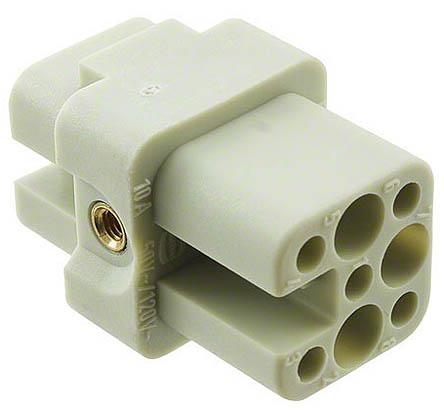 09210073101 HARTING Heavy Duty Power Connector Insert, 10A, Female, Han D Series, 7 Contacts