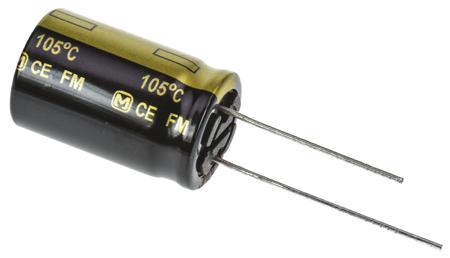 EEUFM1V182 Panasonic Aluminium Electrolytic Capacitor 1800μF 35V dc 16mm FM Radial Series, Through Hole Electrolytic, ±20%