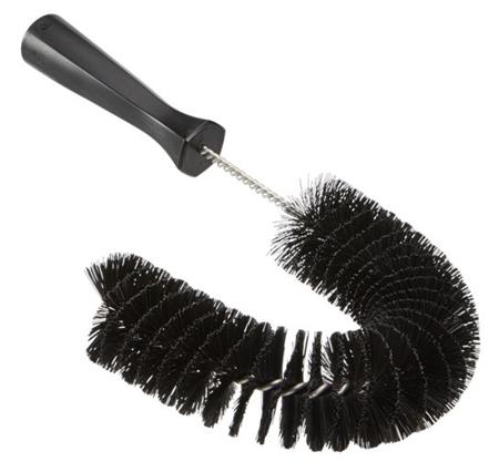 53729 Vikan Medium Bristle Black Scrubbing Brush, Polyester bristle material