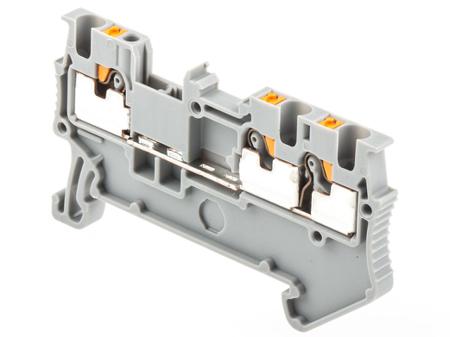 3208155 Phoenix Contact  PT 1.5/S-TWIN Series Grey, 0.14 → 1.5mm², Single-Level, Push In Termination, ATEX