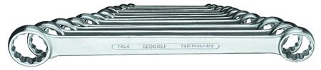 6062190 Gedore 12-Piece Ring Spanner Set, 6x7, 8x9, 10x11, 12x13, 14x15, 16x17, 18x19, 20x22, 21x23, 24x27, 25x28, 30x32 mm,