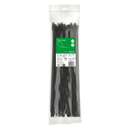 IMT46425 Schneider Electric Cable Tie, , 380mm x 7.6 mm, Black Nylon, Pk-1