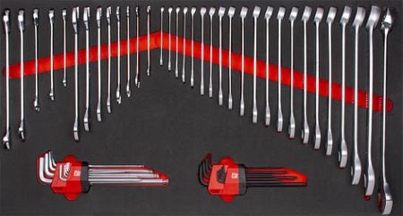 255-5038 RS PRO 7 Drawer Steel Wheeled Tool Chest Tools Included
