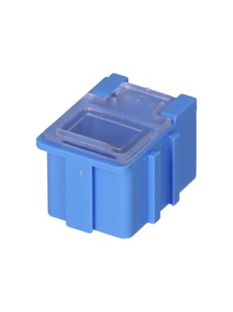 8150004 Licefa 1 Cell Blue, Transparent Compartment Box, 21mm x 21.8mm x 29.4mm
