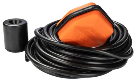 LVFSP1W10 Lovato Polypropylene Float Switch, Float, 10m Cable, SPDT