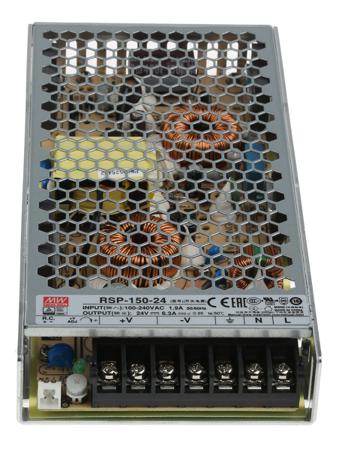 RSP-150-24 MEAN WELL Switching Power Supply, , 24V dc, 6.3A, 151W, 1 Output, 120 → 370 V dc, 85 → 264 V ac