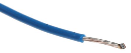 5855/7 BL005 Alpha Wire Hook-up Wire TEFLON Series Blue 0.35 mm² Hook Up Wire, 22 AWG, 7/0.25 mm, 30m, PTFE Insulation,